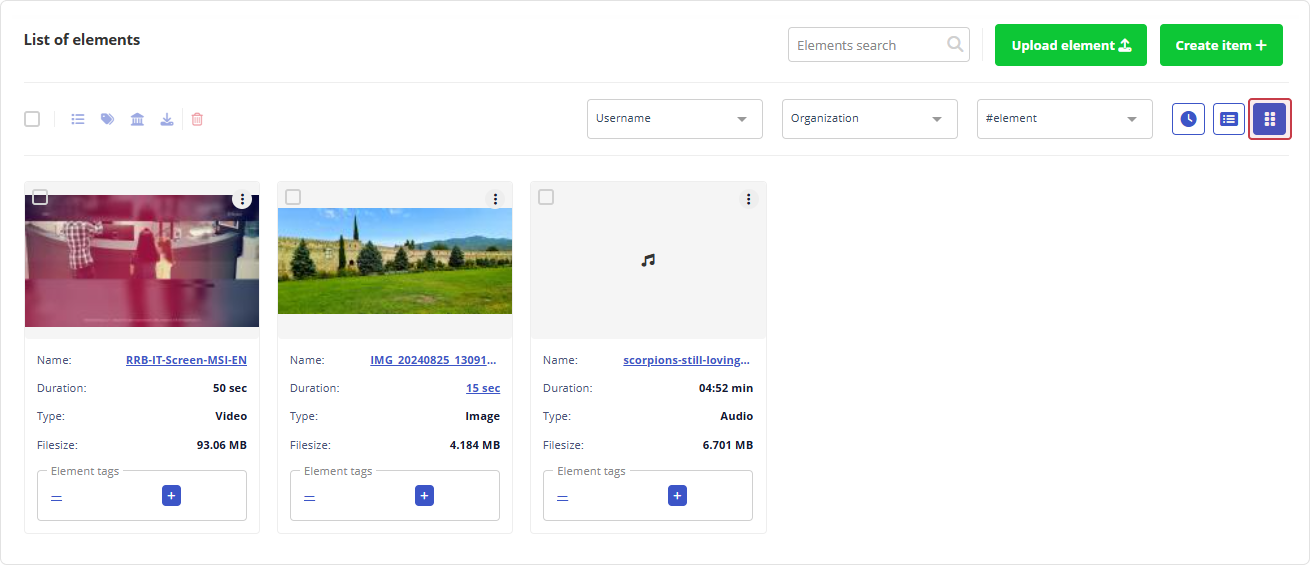 Grid View