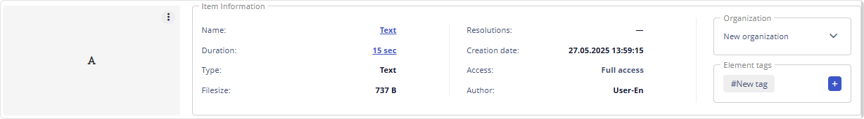 New Tag