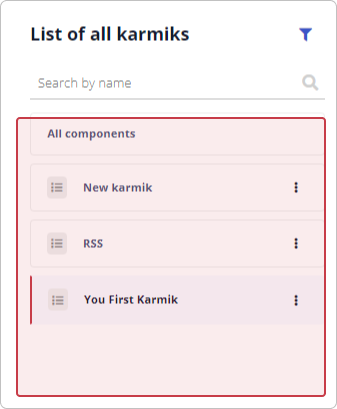 A list of all the karmiks